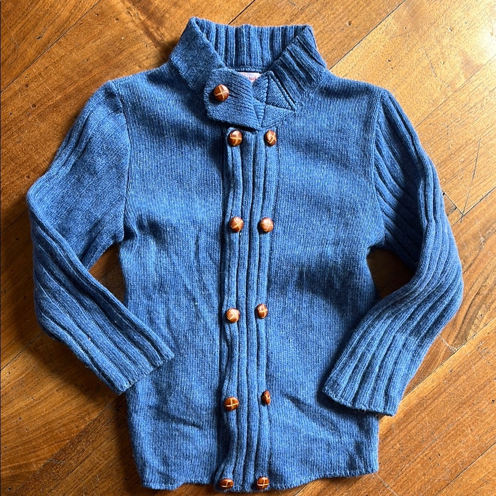 La Coqueta Blue Kids Button-Up Sweater - 4T